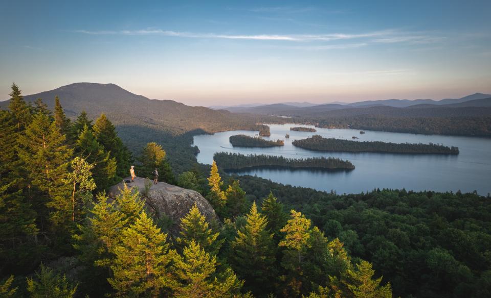 The view of lakes from Castle Rock
