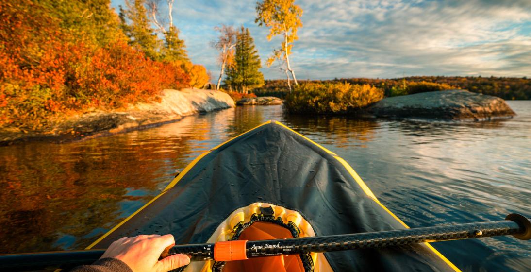 Fall paddling on Blue Mountain Lake.