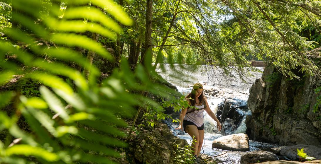 Hiking in the Adirondacks.