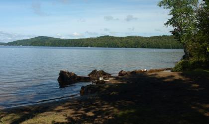 A popular lake with boat launches and scenic interest.