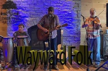 The group Wayward Folk performing at the Lemon Tree Brewery