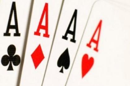 Poker hand of all Aces