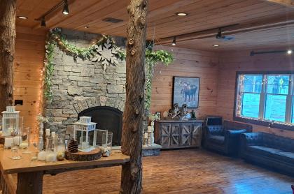 The Lemon Tree Brewry decorated for a winter event