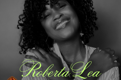A flier for the Robert Lea live music event with a photo of her