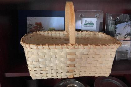 Photo of a hand-woven farmer's market basket