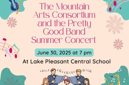 Sign with concert information