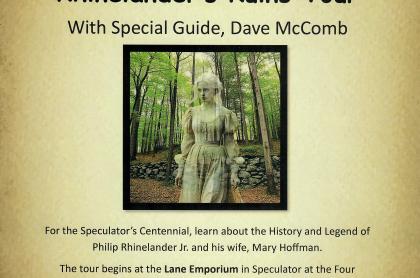 Poster for a Rhinelander's Ruins Tour on Tuesday