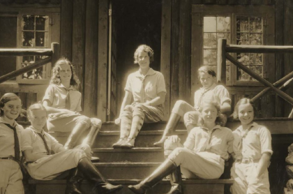 vintage photo of summer camp