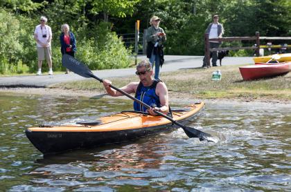 Launch from Indian Lake to reach the hike to John Mack Pond.