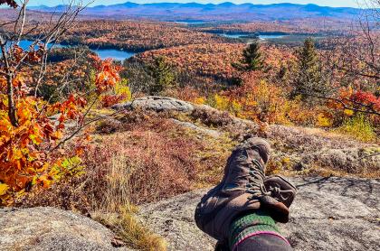 Fall views from Mud Pond Mountain are jaw-dropping!