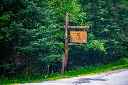 The sign for Eighth Lake Campground