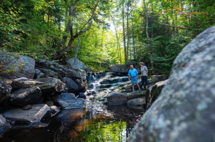 An older couple at Whiskey Brook Falls