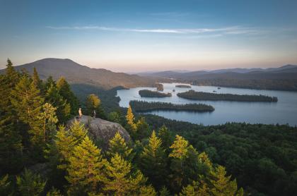The view of lakes from Castle Rock