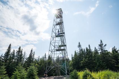 A firetower shining in the sun