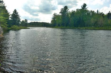 The only way to explore Round Lake is by water.