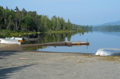 A hard ramp and parking at the launch.