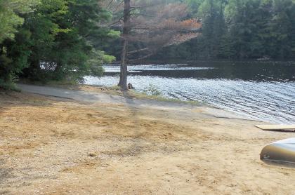 The first part of the Seventh Lake beach launch