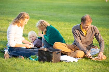A family having a picnic