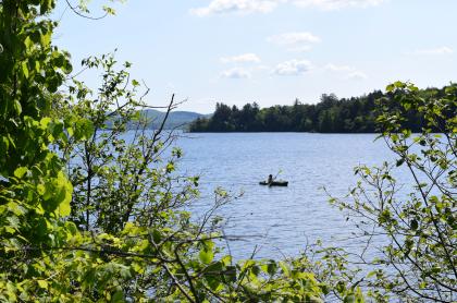 Spacious wooded sites and a concrete boat launch.