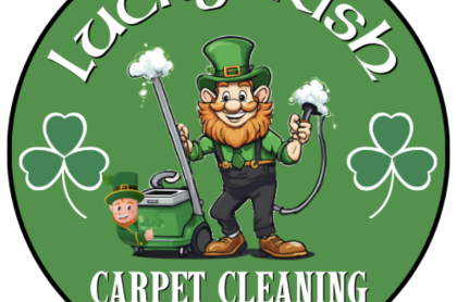 A green circle with shamrocks