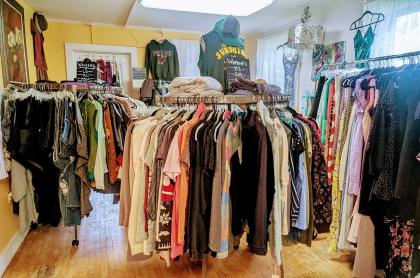 Racks of clothing