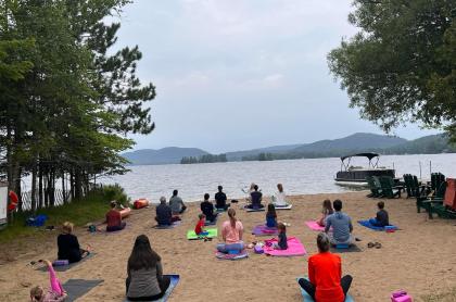 beach yoga
