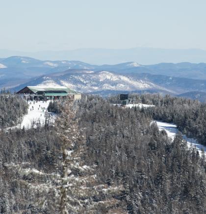 A summit lodge of a ski resort