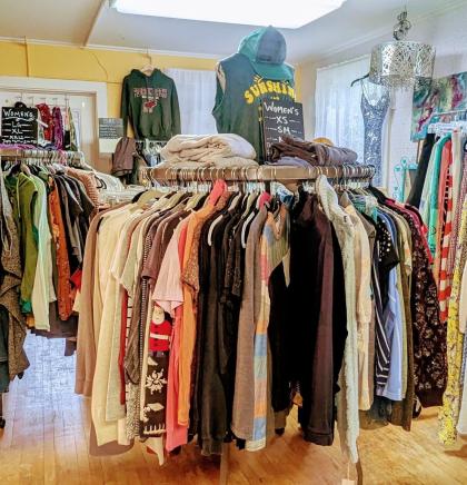 Racks of clothing