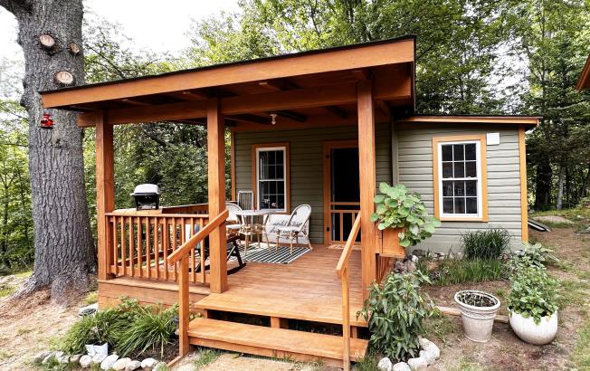 A cabin stay in the Adirondacks.