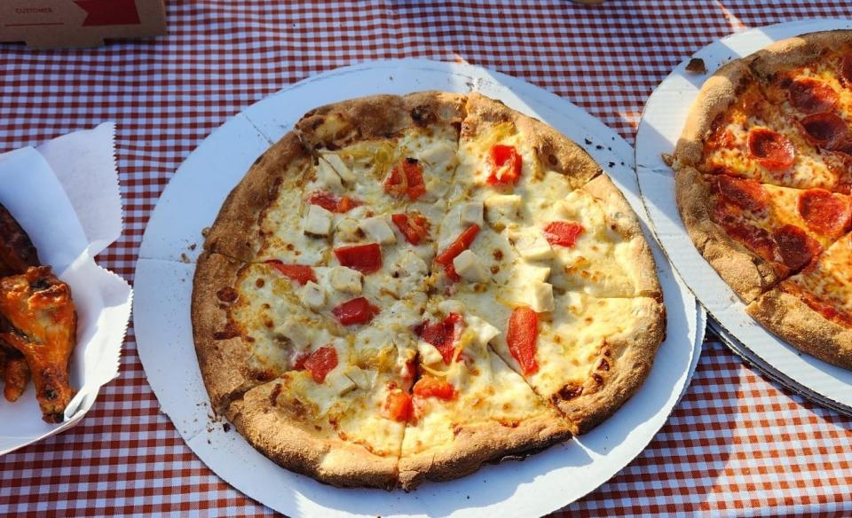 Pizza and wings from the food truck