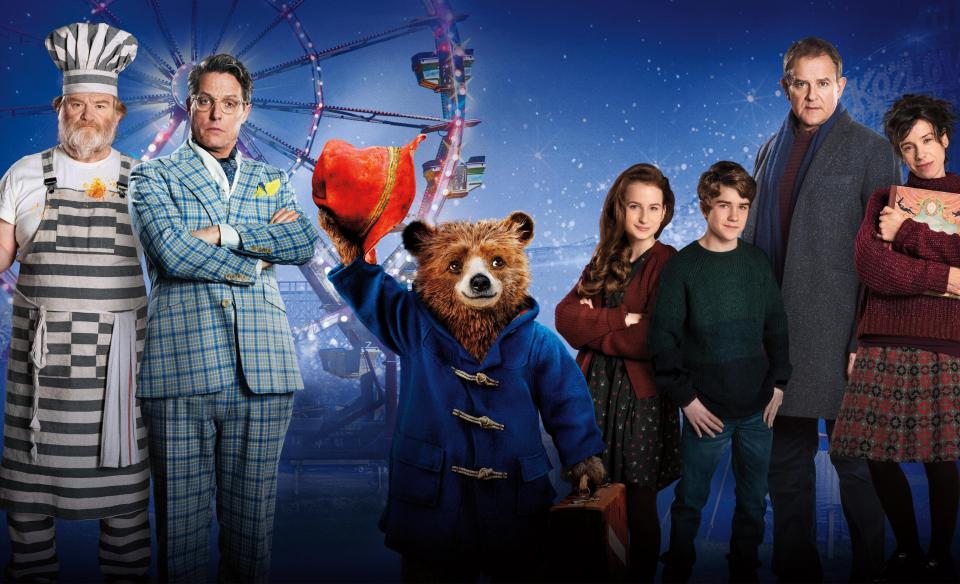 Movie poster for Paddington 2 with Paddington Bear and the main characters