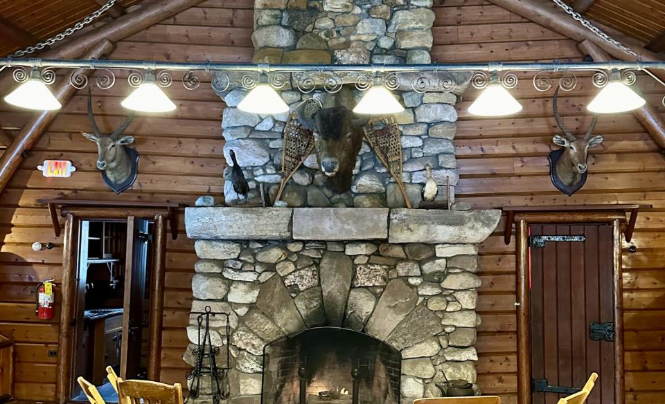 interior photo of the fireplace
