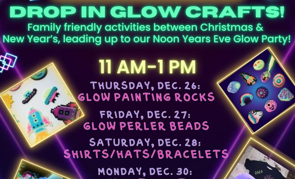 Poster for the craft days leading up to the Noon year's eve party