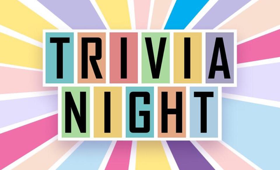Trivia Night on a colorful background.