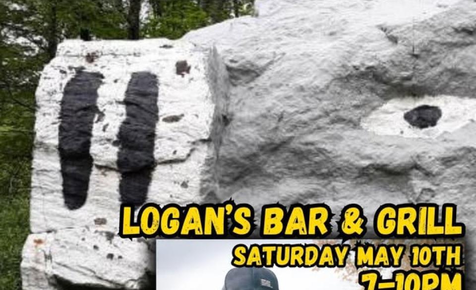 Poster for a Josh Clevenstine concert at Logan's Bar & Grill in Speculator