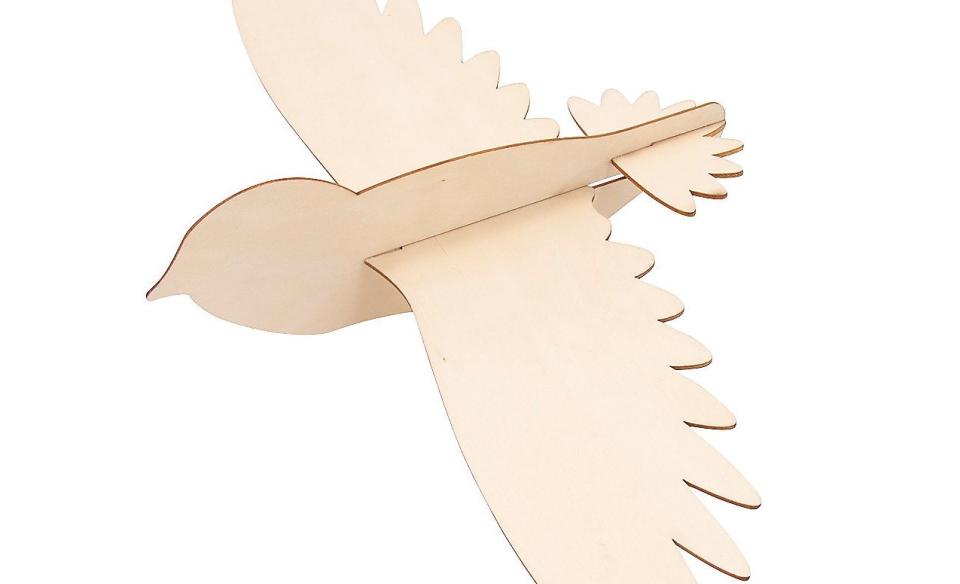 wooden bird glider craft.