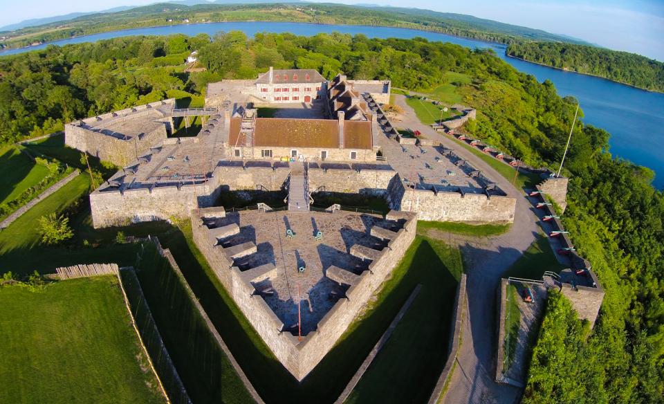 aerial view of Fort Ticonderoga