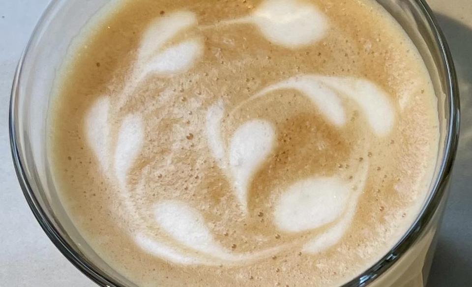 A fancy latte at Waypoint Cafe
