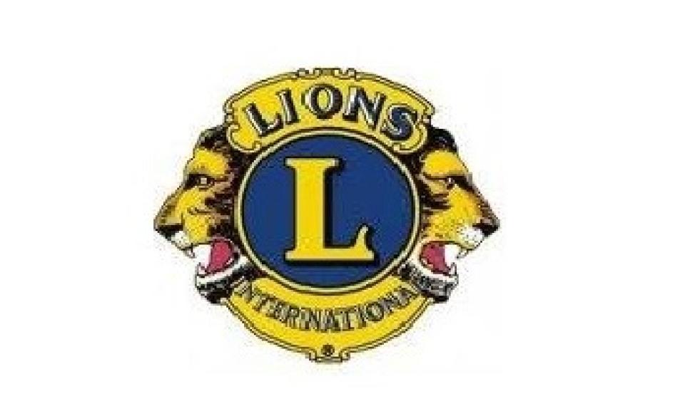 Logo badge of a gold L  on a blue background with twin lion heads on either side.