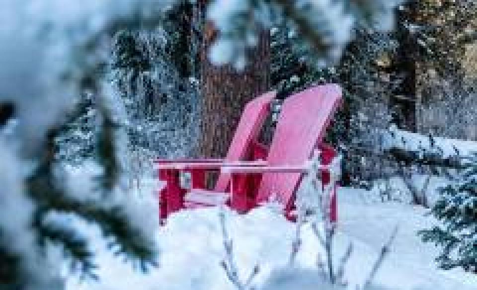 adk chairs in winter