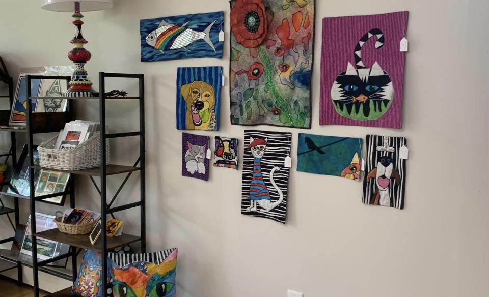 Colorful art on the walls