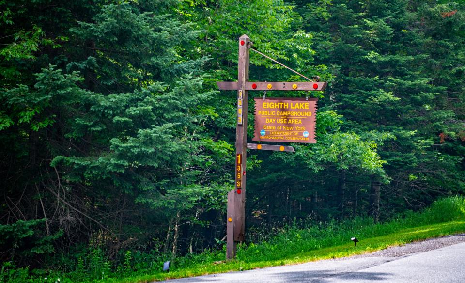 The sign for Eighth Lake Campground