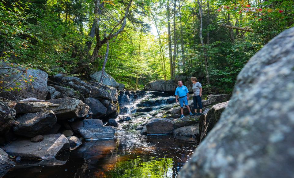 An older couple at Whiskey Brook Falls