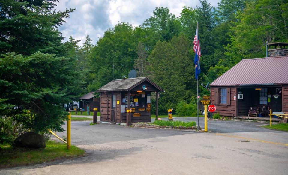 The entrance of the Lewey Lake Campground