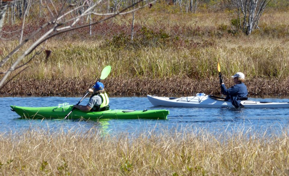 Two paddlers near Sacandaga Lake.