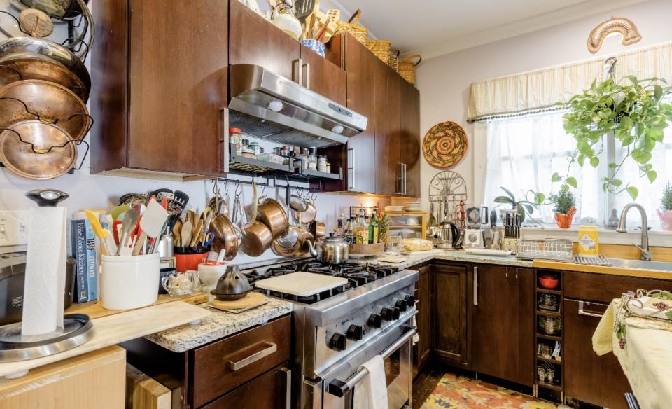 The enclave kitchen with every pot pan and utensil you could need.