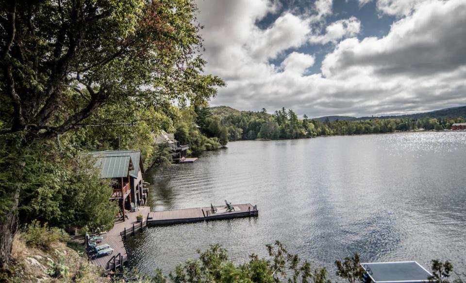 Lake and dock from higher deck