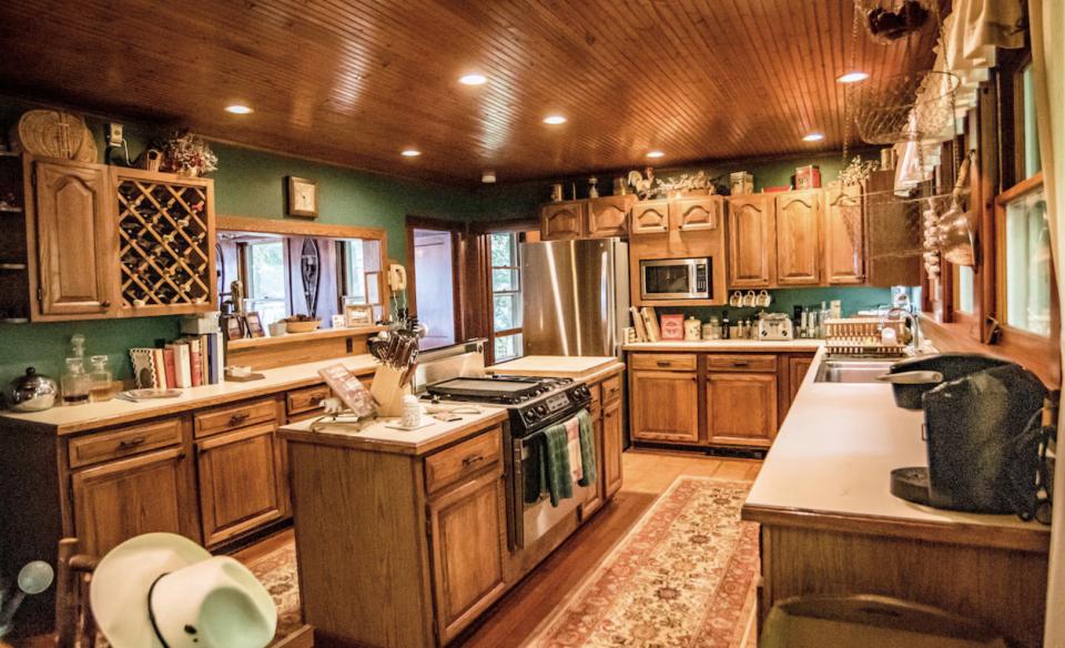 View from the dock at the boathouse and upper deck