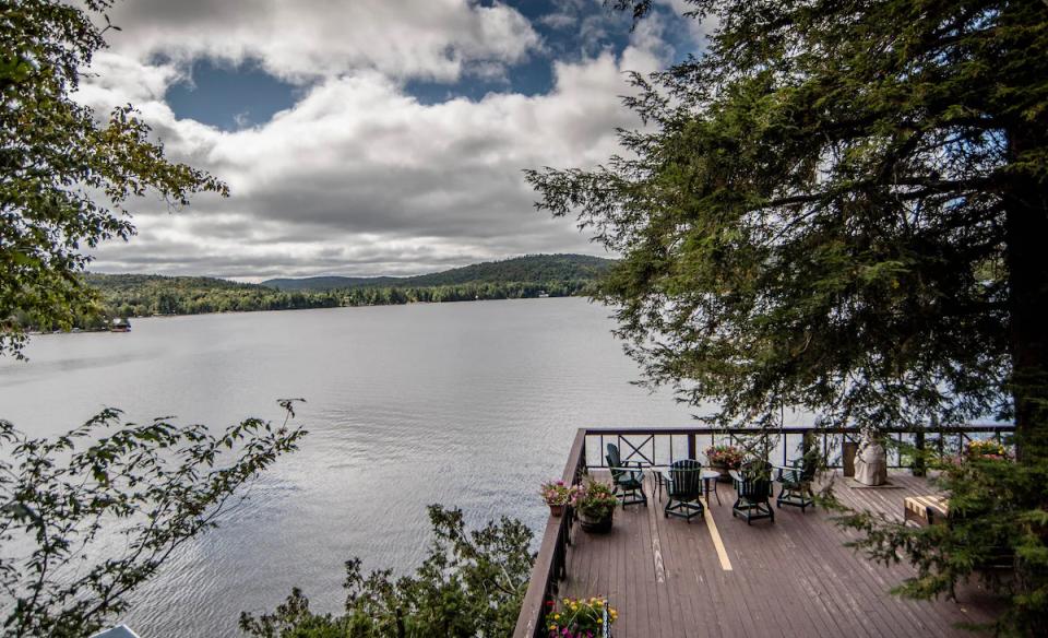 Lake and mountains from the deck