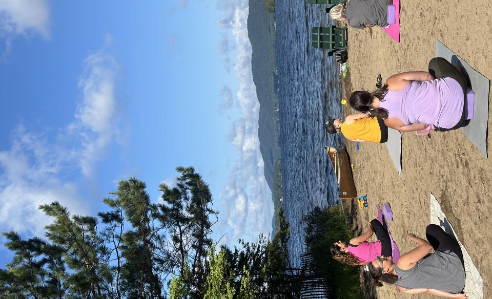 beach yoga